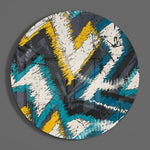 Zigzag – Rond Glasschilderij