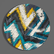 Zigzag – Rond Glasschilderij