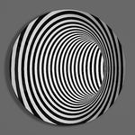 Hypnotisch – Rond Glasschilderij