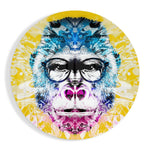 Filosoferende gorilla – Rond Glasschilderij