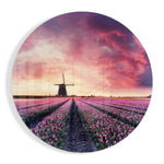 Tulpentuin – Rond Glasschilderij