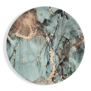 Turquoise marmer – Rond Glasschilderij