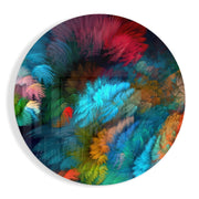Donkere regenboogveer – Rond Glasschilderij