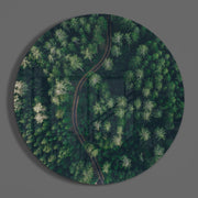 Groen bos – Rond Glasschilderij