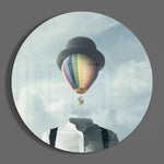 Ballonnenhoofd – Rond Glasschilderij