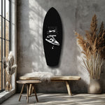 Iconic Black White Sneaker Pop Art Glass Wall Art.
