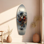 White-Bearded Wizard Steampunk Glass Wall Art.