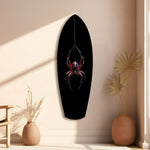Hanging Spider Dark Macro Glass Wall Art.