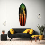 Smoke Trail Speedboat Aerial Glass Wall Art.