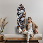 Skull Pile Snake Gothic Memento Mori Glass Wall Art.