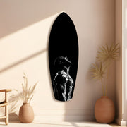 Bodybuilder Roar Triumph Black White Glass Wall Art.