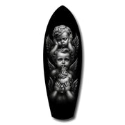 Three Wise Cherubs See Hear Speak No Evil Glass Wall Art.