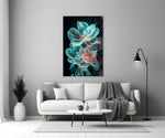 Flowers Blooming in the Light Glass Wall Art || Designer Collection
