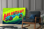 Roaring Mustang Glass Wall Art || Designer Collection