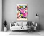 Urban Peppa Glass Wall Art || Designer Collection