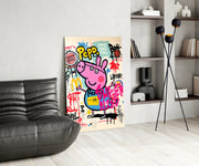 Urban Peppa Glass Wall Art || Designer Collection