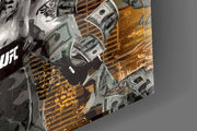 MMA Fighter Glass Wall Art || Designer Collection