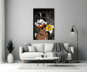 Crypto Rich Scoundrel Glass Wall Art || Designer Collection