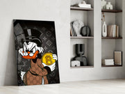 Crypto Rich Scoundrel Glass Wall Art || Designer Collection