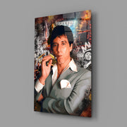 Cinematic Mob Boss Glass Wall Art || Designer Collection