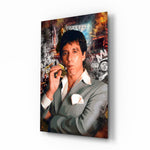 Cinematic Mob Boss Glass Wall Art || Designer Collection