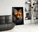 Eyes of the Fox Glass Wall Art || Designer Collection