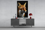 The Secret of the Fox Glass Wall Art || Designer Collection
