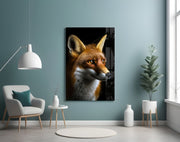 The Secret of the Fox Glass Wall Art || Designer Collection