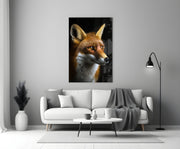 The Secret of the Fox Glass Wall Art || Designer Collection