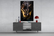 The Hunter in the Eyes Glass Wall Art || Designer Collection