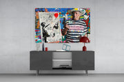 Cubist Abstract Portrait Glass Wall Art || Designer Collection