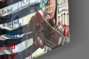 Cubist Abstract Portrait Glass Wall Art || Designer Collection