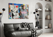 Cubist Abstract Portrait Glass Wall Art || Designer Collection