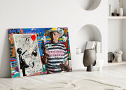 Cubist Abstract Portrait Glass Wall Art || Designer Collection