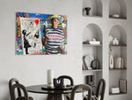 Cubist Abstract Portrait Glass Wall Art || Designer Collection
