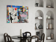 Cubist Abstract Portrait Glass Wall Art || Designer Collection