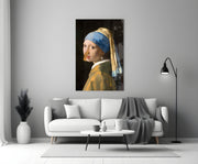Girl Stuck on Clothespin Glass Wall Art || Designer Collection