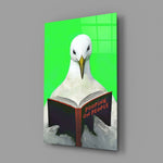 Educated Seagull Glass Wall Art || Designer Collection