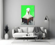 Educated Seagull Glass Wall Art || Designer Collection