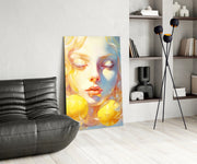 Lemony Dreams Glass Wall Art || Designer Collection