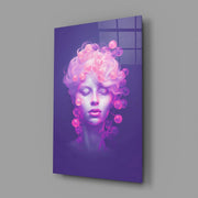 Pink Bubbles Glass Wall Art || Designer Collection