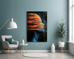 The Face of Colors Glass Wall Art || Designer Collection