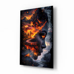 The Fire Within Glass Wall Art || Designer Collection