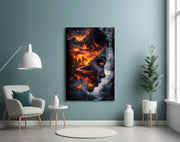 The Fire Within Glass Wall Art || Designer Collection