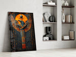 Winged God Glass Wall Art || Designer Collection