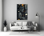 Foreign Faces Glass Wall Art || Designer Collection