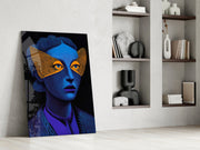 Striped Look Glass Wall Art || Designer Collection