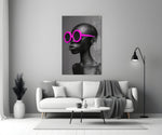 Faces of Colors Glass Wall Art || Designer Collection