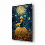 The Little Prince: Starry Night Glass Wall Art || Designer Collection
