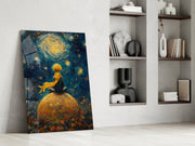 The Little Prince: Starry Night Glass Wall Art || Designer Collection